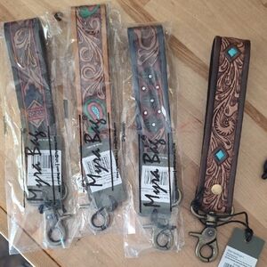 Myra Bag Brown and Turquoise Key Holder